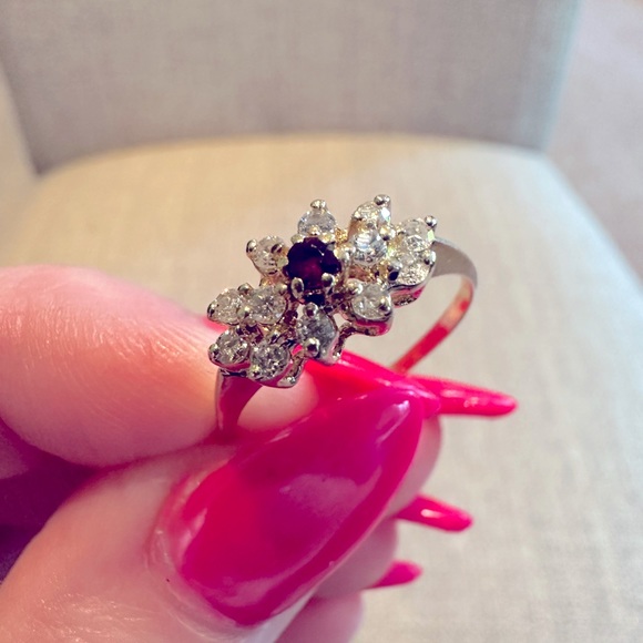Jewelry - 14k yellow gold Diamond and Ruby Ring